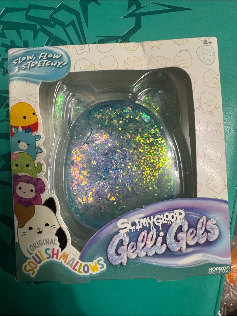 Slimygloop Squishmallows Gelli gels squishy toy, new, blue